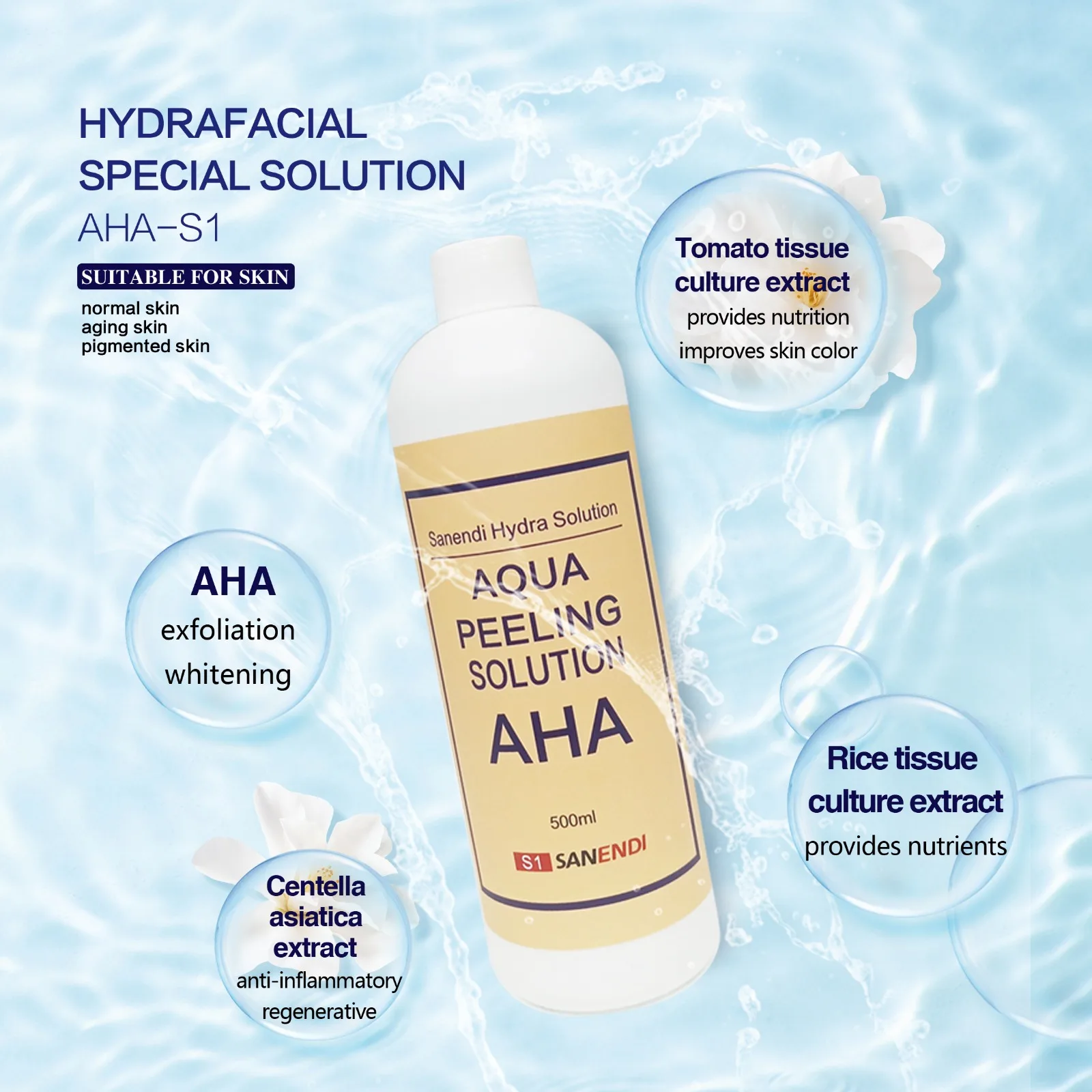 Hydra Dermabrasion H2O2 cleaning facial AQUA PEELING SOLUTION