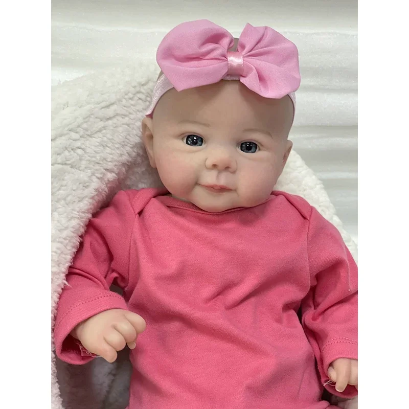 48cm Reborn Juliette Finished Baby Girl Reborn Doll Soft Cuddly Body Lifelike 3D Skin Paint with Genesis Visible Veins Art Doll