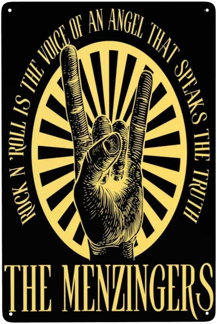 SUNZHI Metall-Blechschild „The Musics Menzingers“, Vintage-Poster, Wandkunst, Dekoration für Zuhause, Bar, Kneipe, Kaffee, Büro