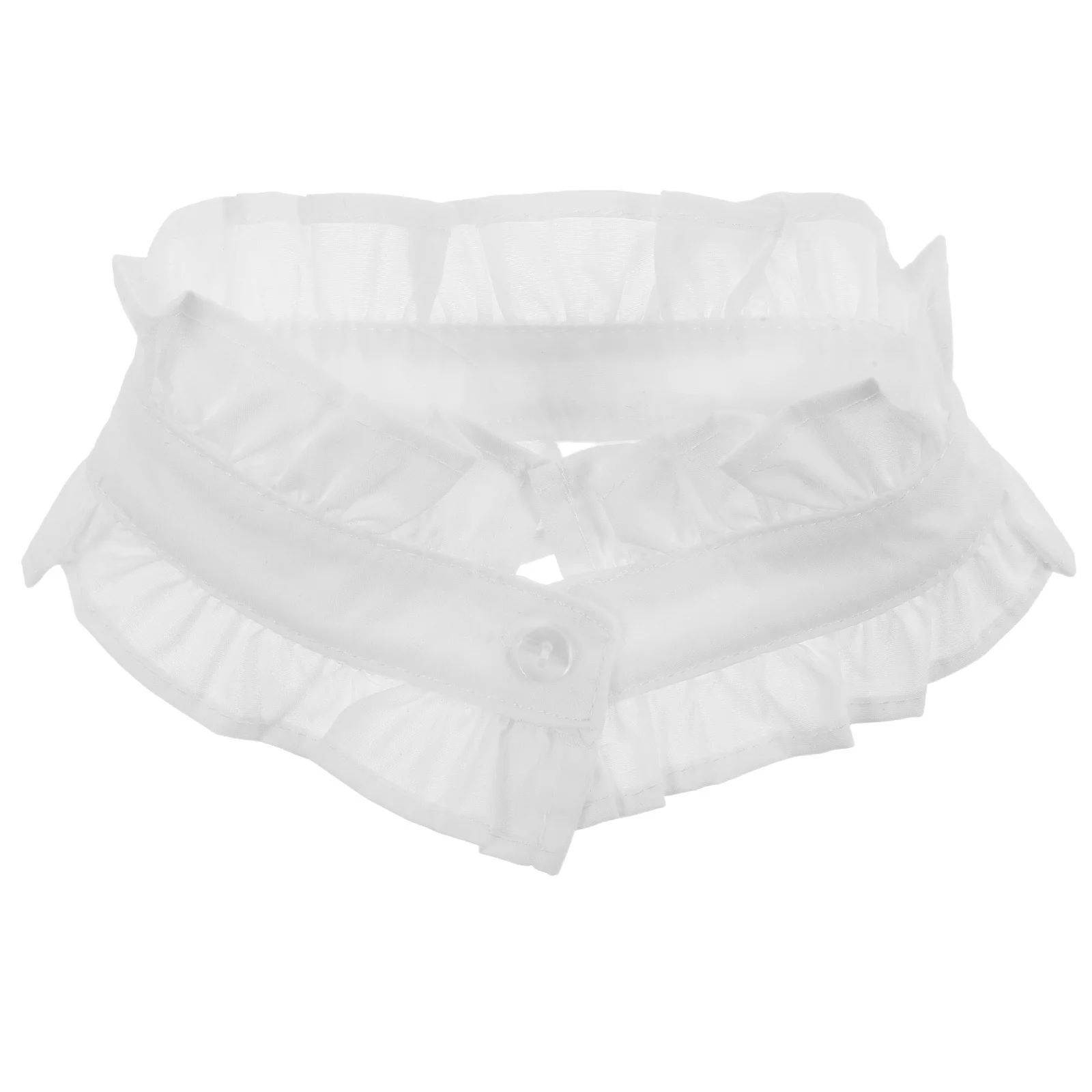

Ruffled Edges Fake Collar Detachable White Neck Insert For Women Blouses Shirts Dresses Fashion Functional Accessory