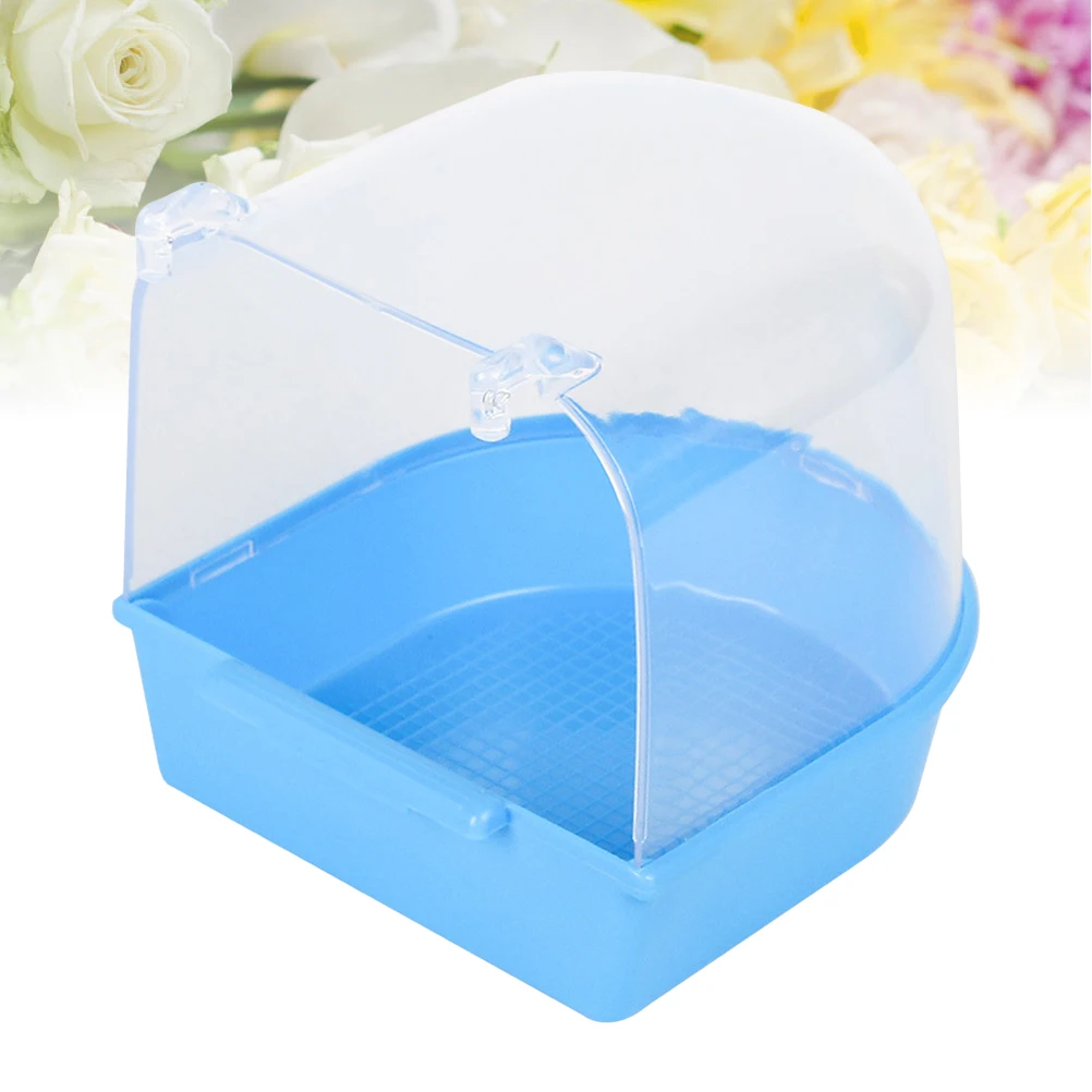 

Parrot Bath Tub Budgie Baths Birdcages Accessories Detachable Covered Cage for Finches Canaries Ecofriendly Plastic Non Toxic