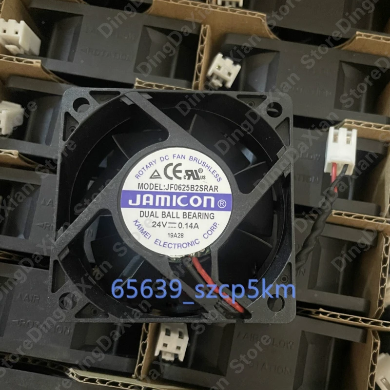 

d 1PCS For JAMICON JF0625B2SRAR | DC24V 0.14A 2-Pin Server Fan 60×60×25mm 6CM