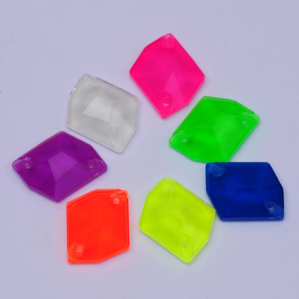 PUBRILEX Neon Cosmic Flatback Rhinestones Sew On Glass Beads DIY Sewing Crafts Making Crystal For Needlework Clothing Decoration