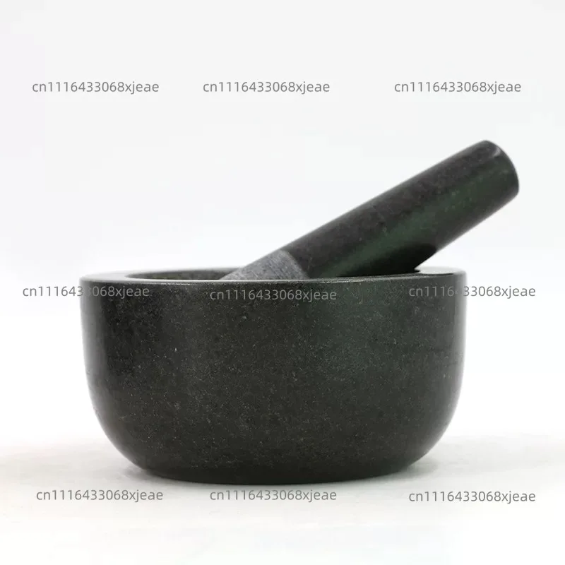 Vintage Granite Mortar and Pestle Set Manual Garlic Grinder for Kitchen
