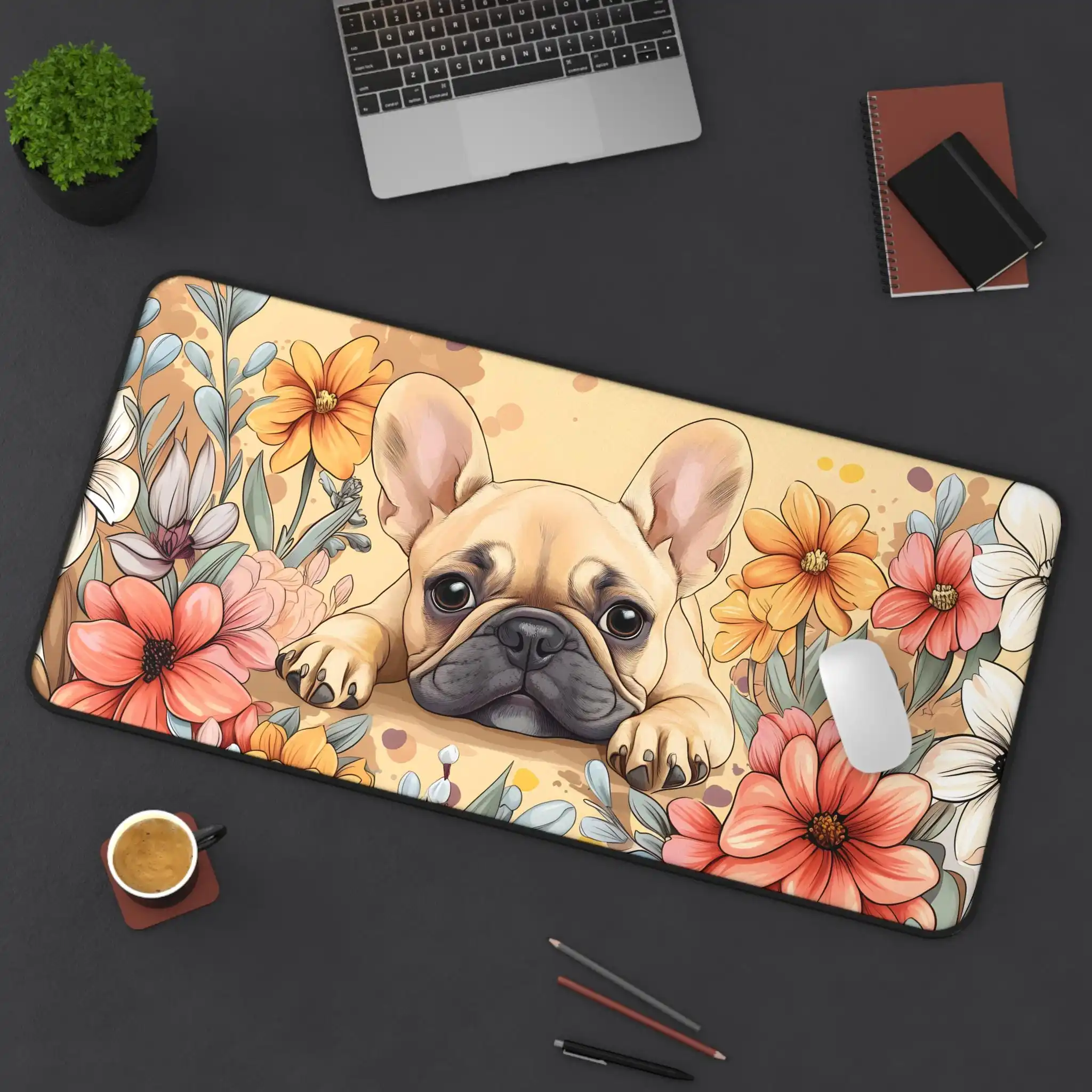 

XL French Bulldog Desk Mat, Suitable for Home Office,XXL Minimalist Office Decor Mat, The Perfect Gift for Her and Him.