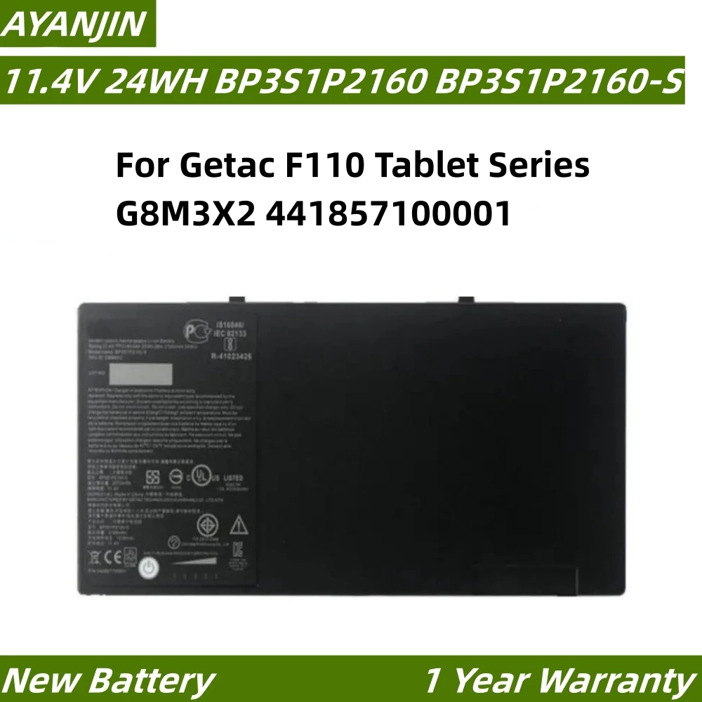 BP3S1P2160 BP3S1P2160-S 11.4V 24WH/2160mAh Laptop Battery For Getac F110 Tablet Series G8M3X2 441857100001 P/N:24285710000