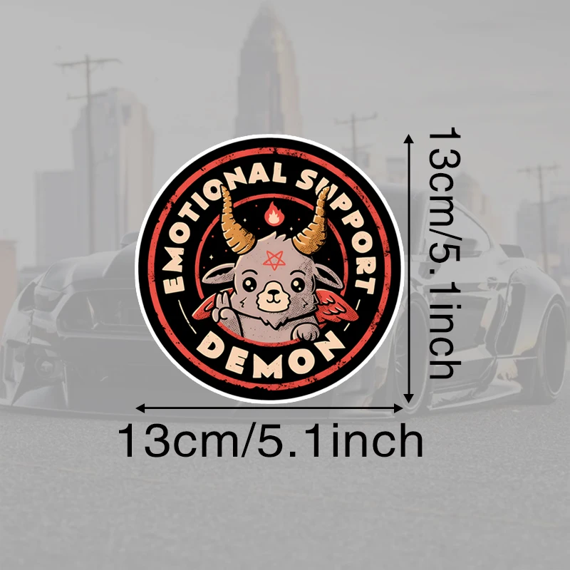 DK63#Emotional Support Demon Car Stickers Waterproof Vinyl Decal For Truck Motorcycle Scooter  Auto Accessories
