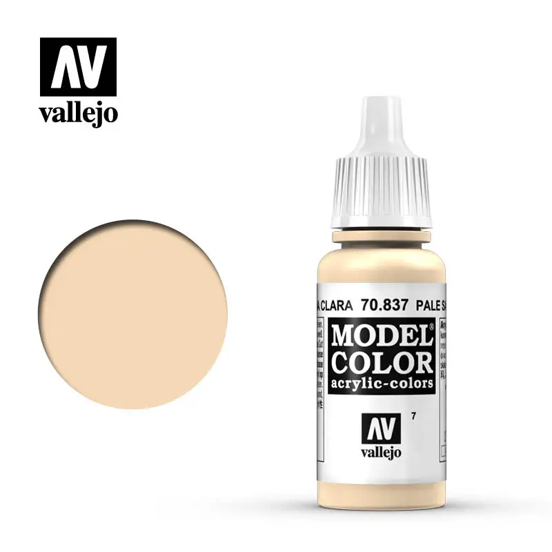 Vallejo Paint Acrylic Model Colored Spanish AV 70837 007 Pale Light Sand Acrylic Waterborne Model Hand Painted 17ml