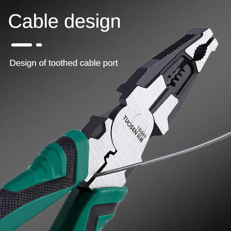 Professional Super Alloy Wire Cutters Wire Stripper Demolisher Pliers Universal Needle Nose Pliers Electrician Metalworking Tool