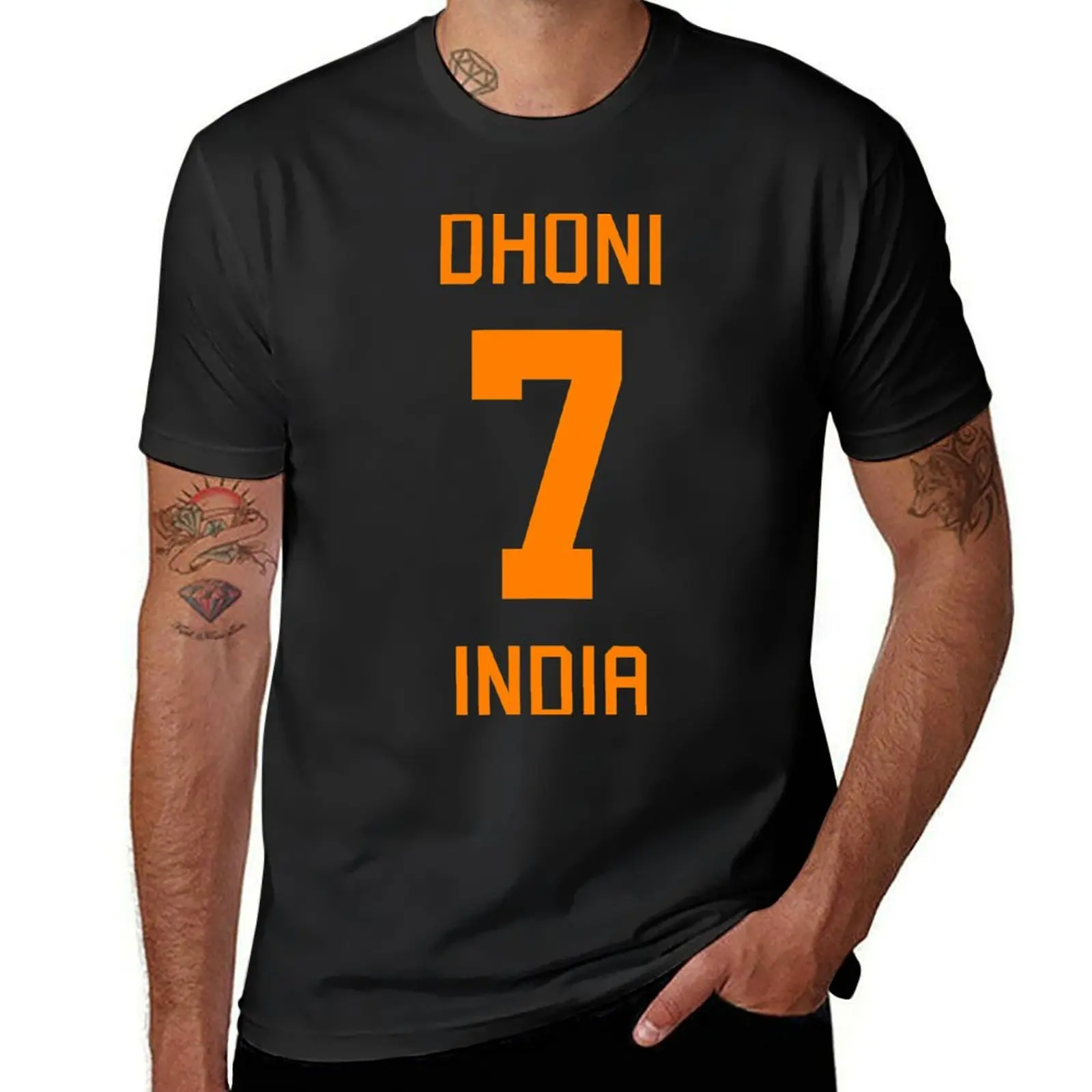 

Mahendra Singh Dhoni | 7 | New Indian Cricket Jersey T-Shirt funnys cute tops plain t shirts men