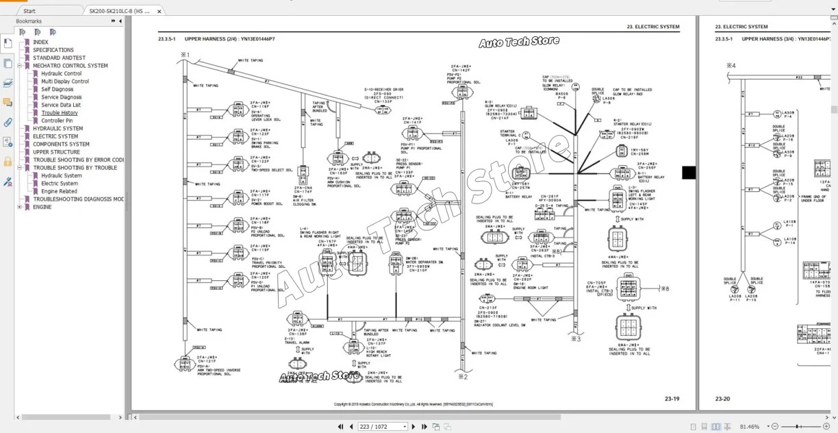 Instrukcja obsługi maszyn ciężkiej kobelco 6.17 GB PDF DVD4, aktualizacja 2021, podręcznik warsztatowy