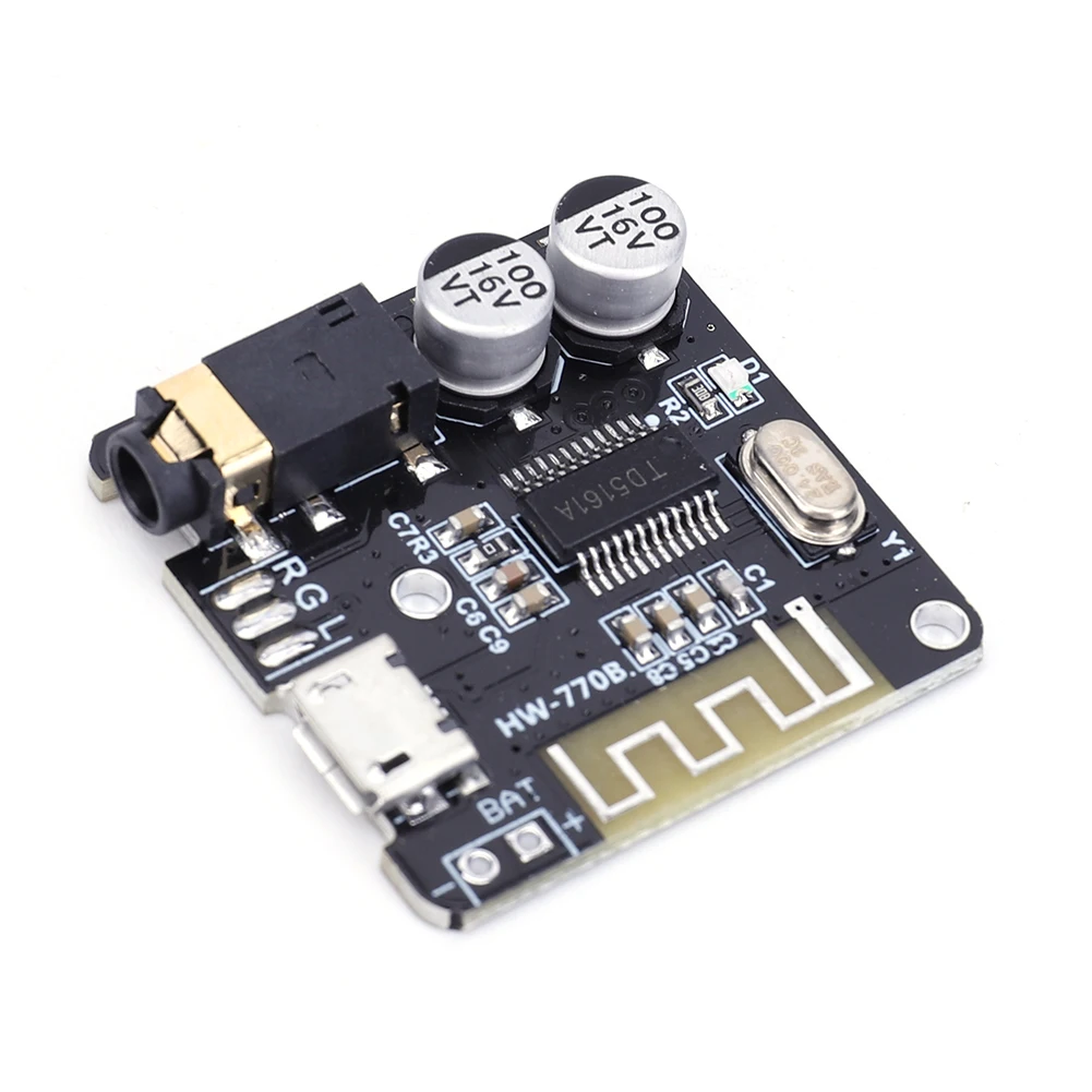 

Bluetooth-compatible 5.0 Stereo Music Module WAV+APE+FLAC+MP3 Decoder MP3 Music Module 3.7-5V Car Speaker Amplifier Modification