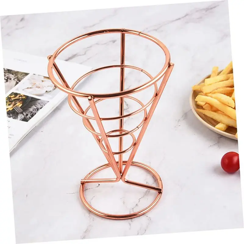 【Clearance Sale】4 Pcs Kitchen Party Holder Wire for Stand Chicken Display Metal Cone Fried Fries Racks