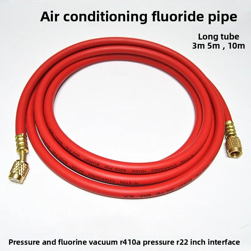 Custom Length 3m/5m/10m High Pressure AC Refrigerant Hose – R410A Vacuum & Charging Hose for HVAC Manifold Gauge Set view 3