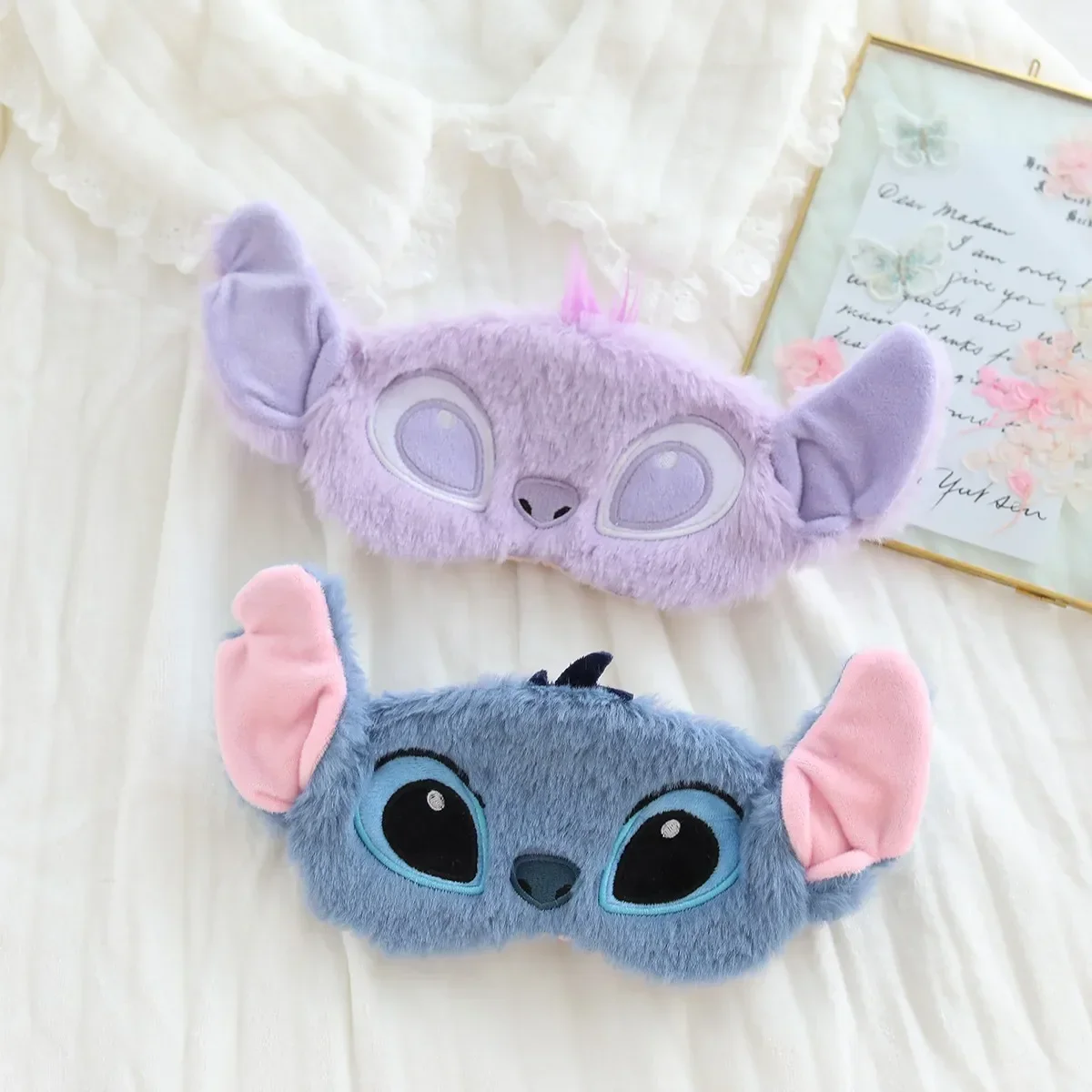 Disney Stitch Plush Eye Mask Cartoon Cartoon Cute Eye Mask Travel Sleeping Eye Mask Furniture Party Children's Gifts