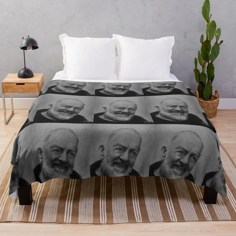 

Padre Pio Throw Blanket