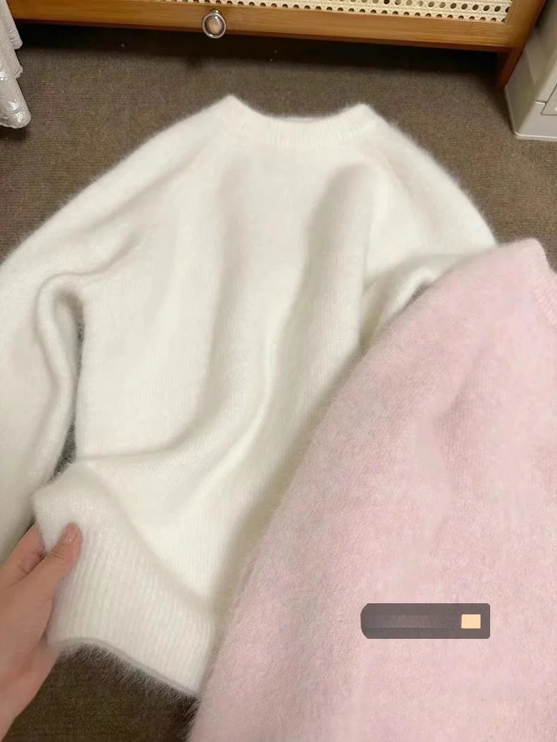 

Мягкий утепленный женский вязаный свитер: весенний, свободный, уютный, шерстяной, для ношения под одеждой, комфортный, дышащий, теплый топ