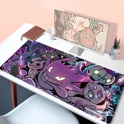 Laptop Japan Anime Extended Desk Mat XXL Purple Mousepad PC P-pokemon Gengar Keyboard Rug XXL Gamer Cabinet Mouse Pad Best Gift