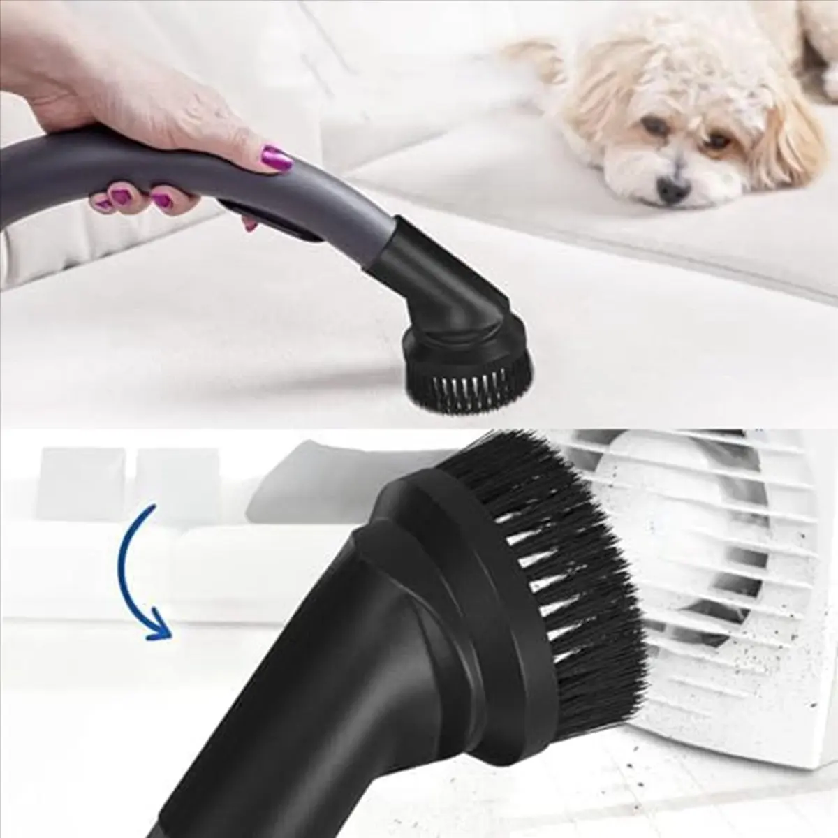 CLIM Vacuum Cleaner Brush, Pack of 2 35 mm Dust Brushes, Vacuum Cleaner Furniture Brushes, Suitable for Most