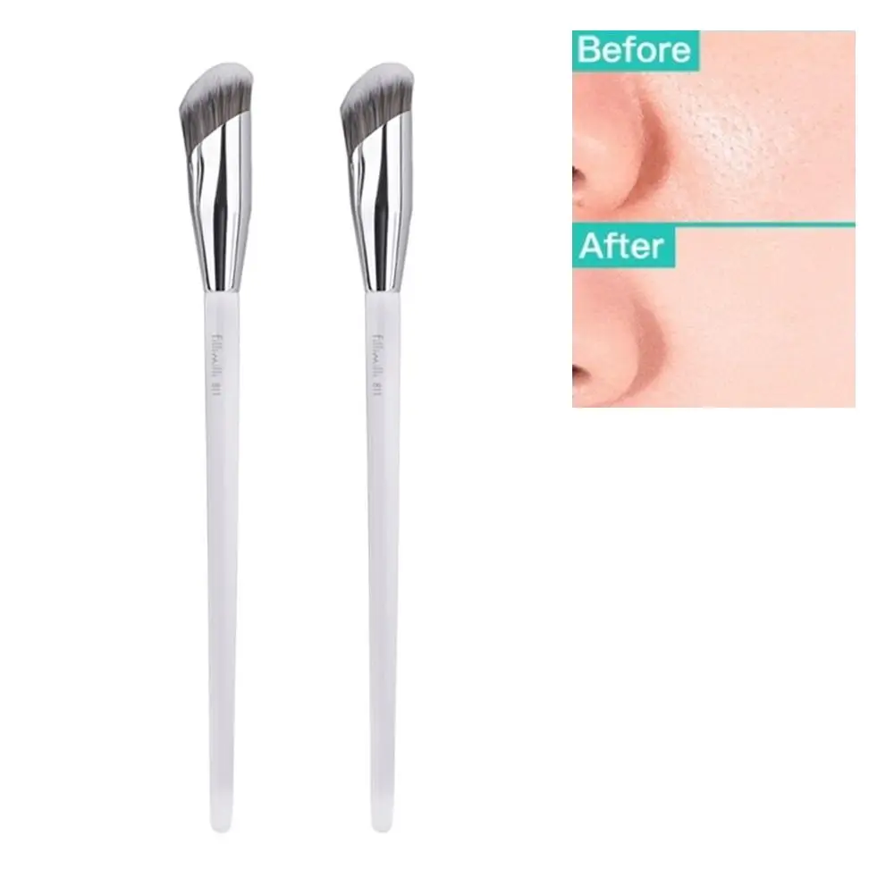 Oblique Head Face Foundation Brushes White Color Foundation Concealer Corrector Brush Corrector Contour Beauty Tool