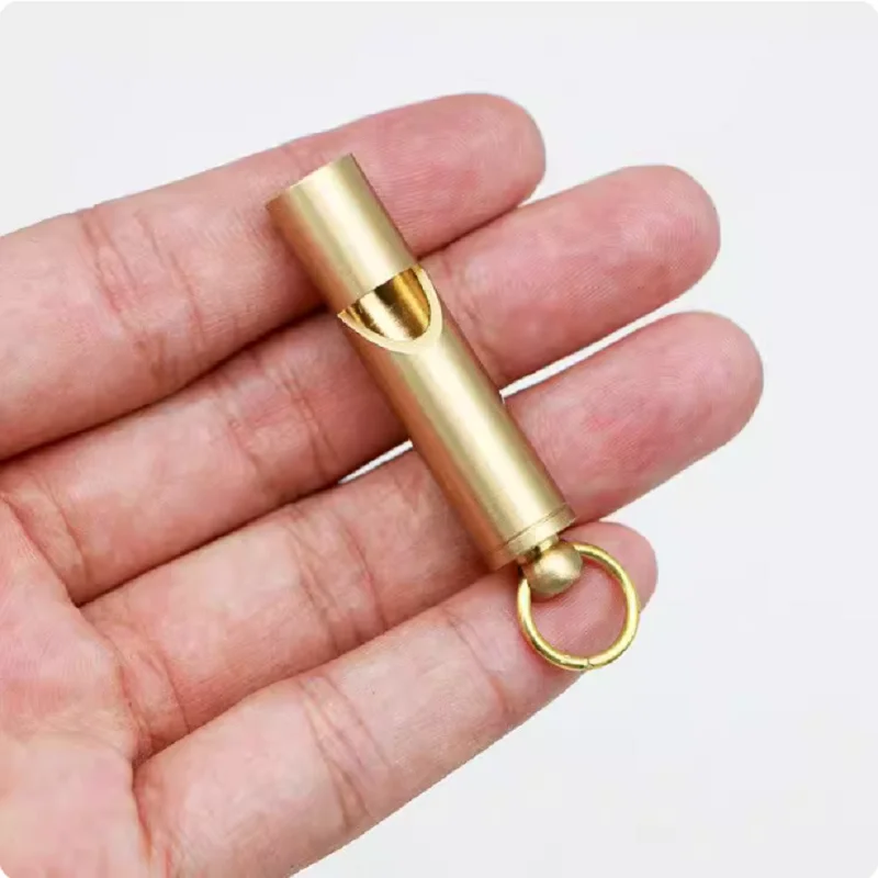 Alloy Brass Whistle Key Chains Best Premium Emergency Whistle Outdoor Survival Self Defend KeyChain Carry It Anywhere Edc