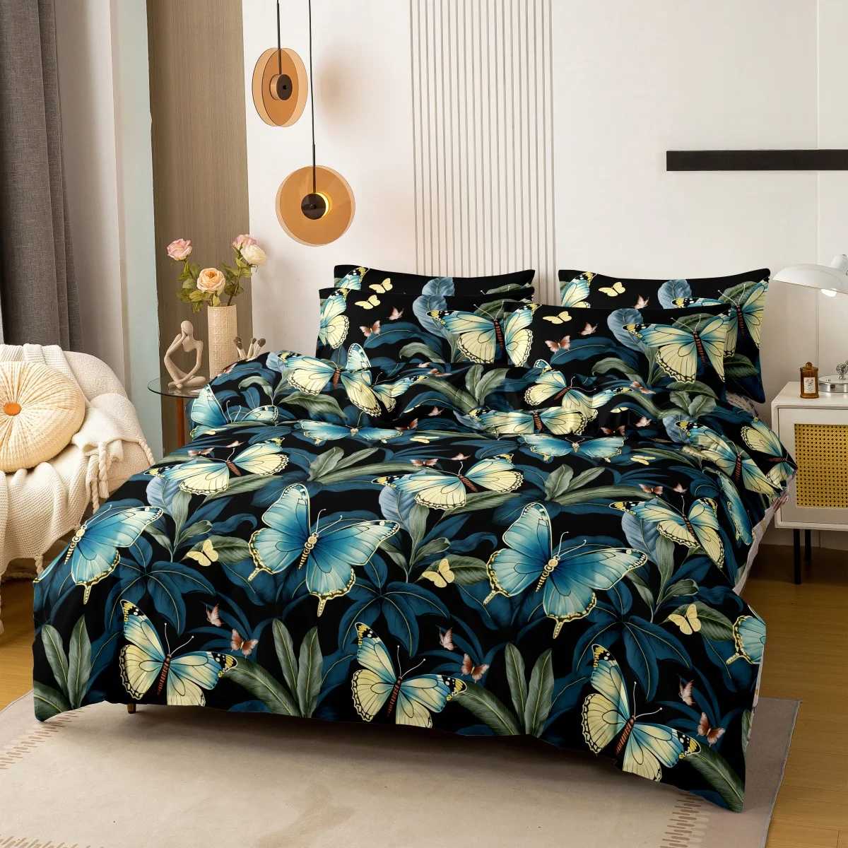 3pcs Brushed Duvet Cover Digital Style Quilt Cover  with pillowcase Single/Queen/King funda nordica 150 cama Comforter Cover Set