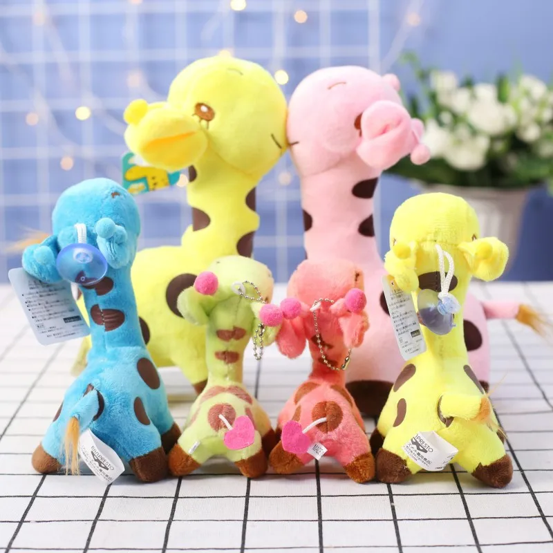 Plush Toy Cartoon Candy Colored Giraffe Spotted Deer Wedding Toy Doll Round Wave Point Wedding Game Souvenir Deer Doll