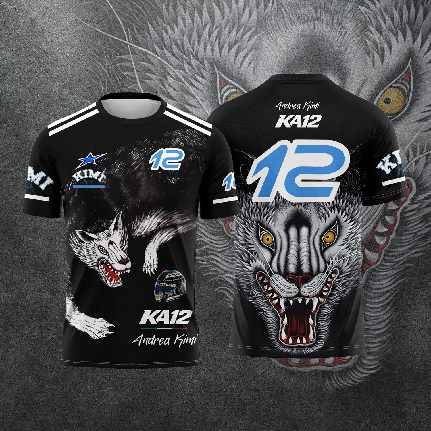 2026 New Racing No. 12 Rider Kimi Antonelli Fan 3D Printed Pattern T-Shirt Men Women Summer Casual Short Sleeve Family Matching