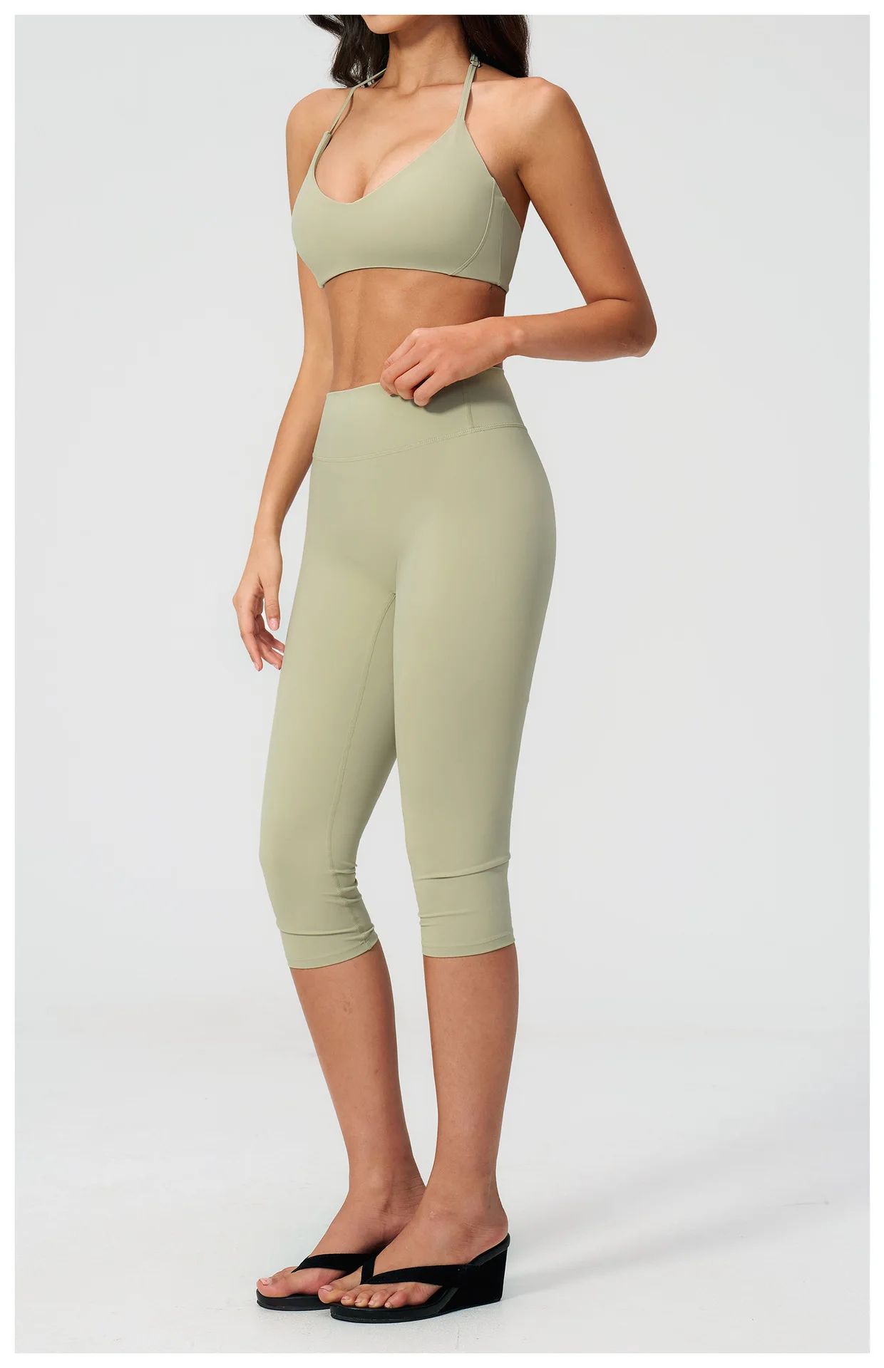 Women Tracksuit Yoga Set 2PCS Sports Set Short Sleeve Fitness Outfits Workout Clothes Running Capri Pants Gym Suit Athletic Wear