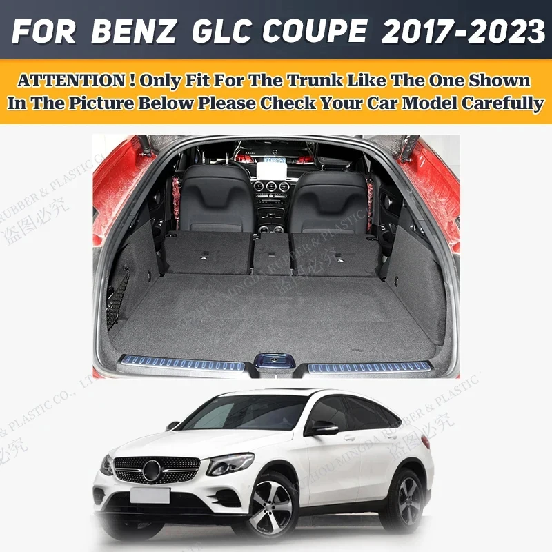 Tapete tronco do carro para mercedes-benz glc classe coupe c253 2017 2018 2019 2020 2021 2022 2023 design 3d acessórios antiderrapantes