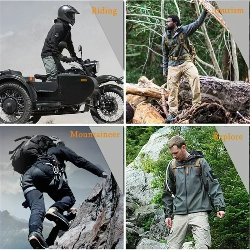 سترات شتوية مبطنة بالصوف مقاومة للماء سترات سفاري سوفتشيل للرجال معاطف بقلنسوة للاستخدام الخارجي في النرويج سترة واقية