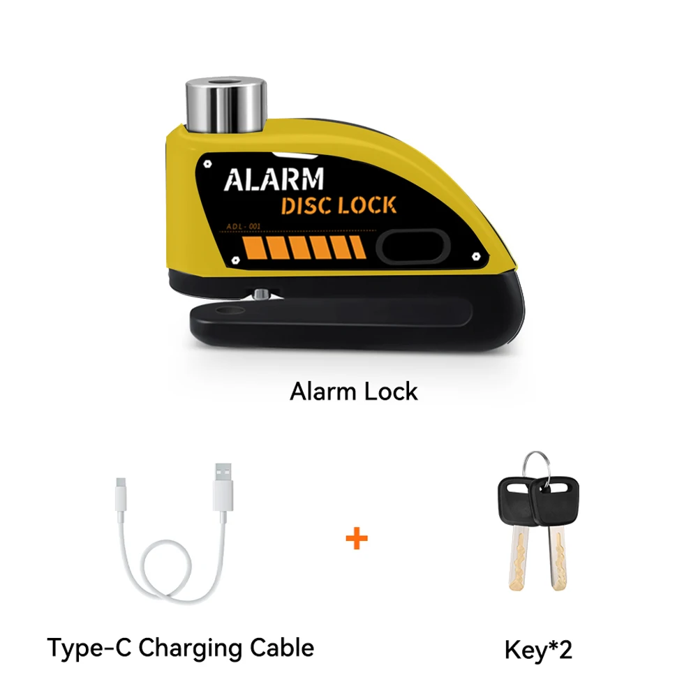 Extractme Motorfiets Alarm Schijfrem Slot 120dB Fietswiel Schijf Hangslot Beveiliging Anti-Diefstal Slot Scooter Alarma Motocicleta