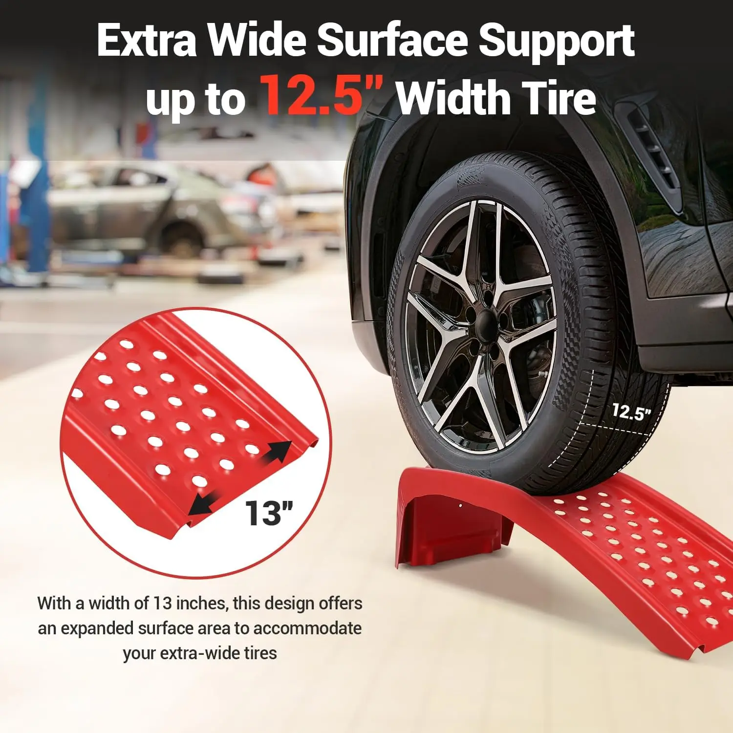 

Автомобильные рампы из твердой стали, 8000 фунтов, 2 сверхмощные автомобильные пандусы для замены масла и ремонта автомобилей, для обслуживания домашнего гаража