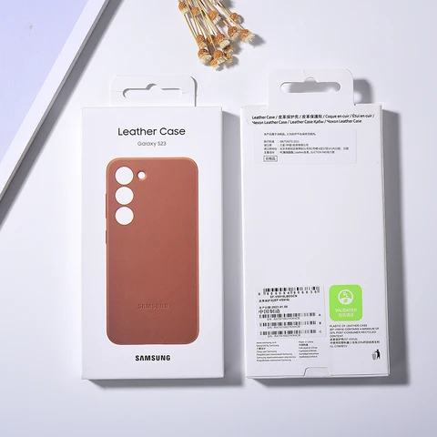 Кожаный чехол для телефона Samsung S22 S23 Plus, полная защитная задняя крышка, противоударный корпус для Galaxy S22Plus S23 + с коробкой