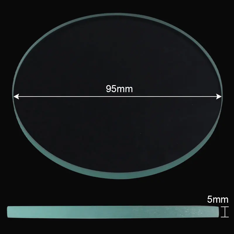 Diameter 95 mm Transparent Board Clear Glass Working Stage Round Bottom Specimen Plate for Stereo Microscope