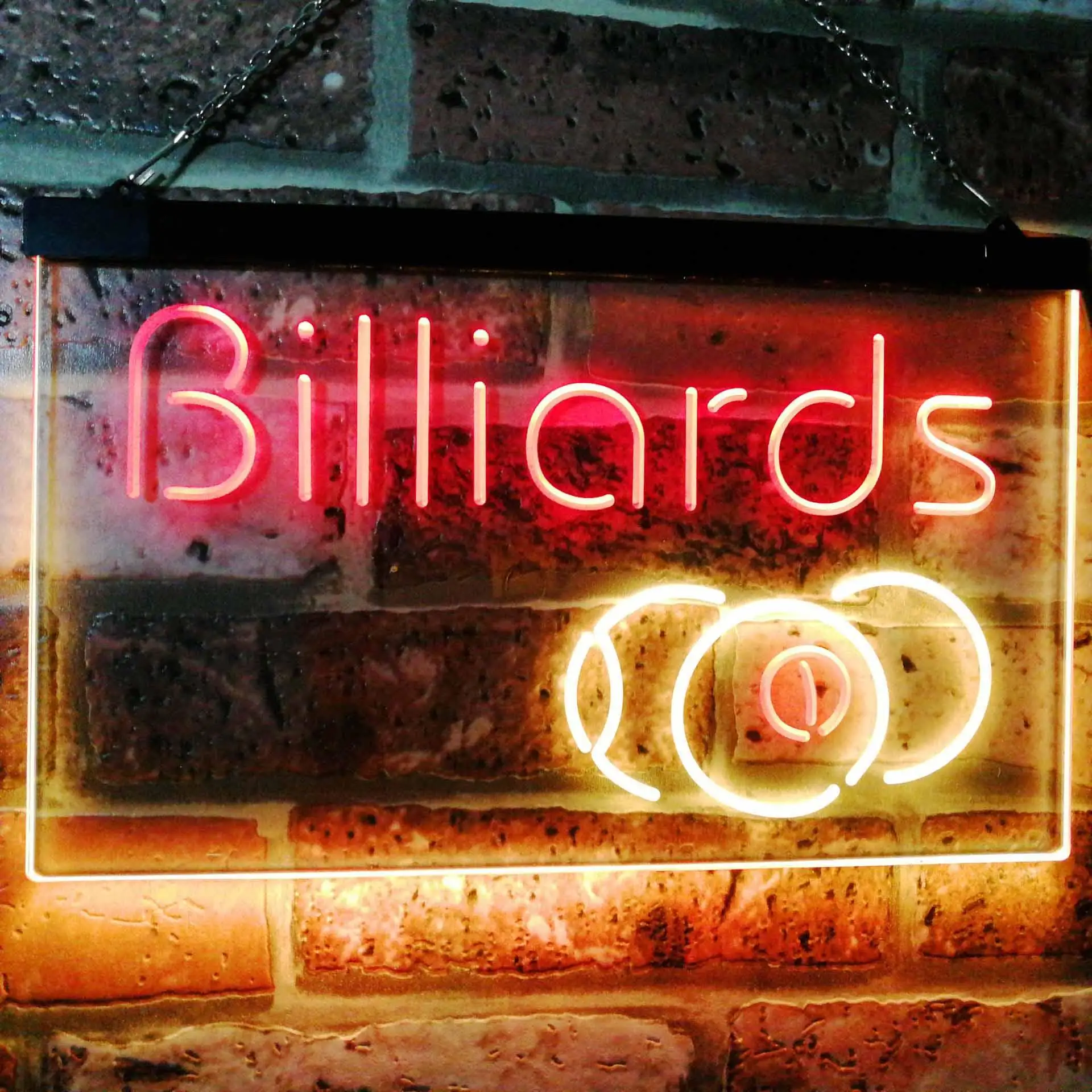 Billiards 9 Ball Game Room Pool Snooker Dual Color Led Neon Sign st6-i2590
