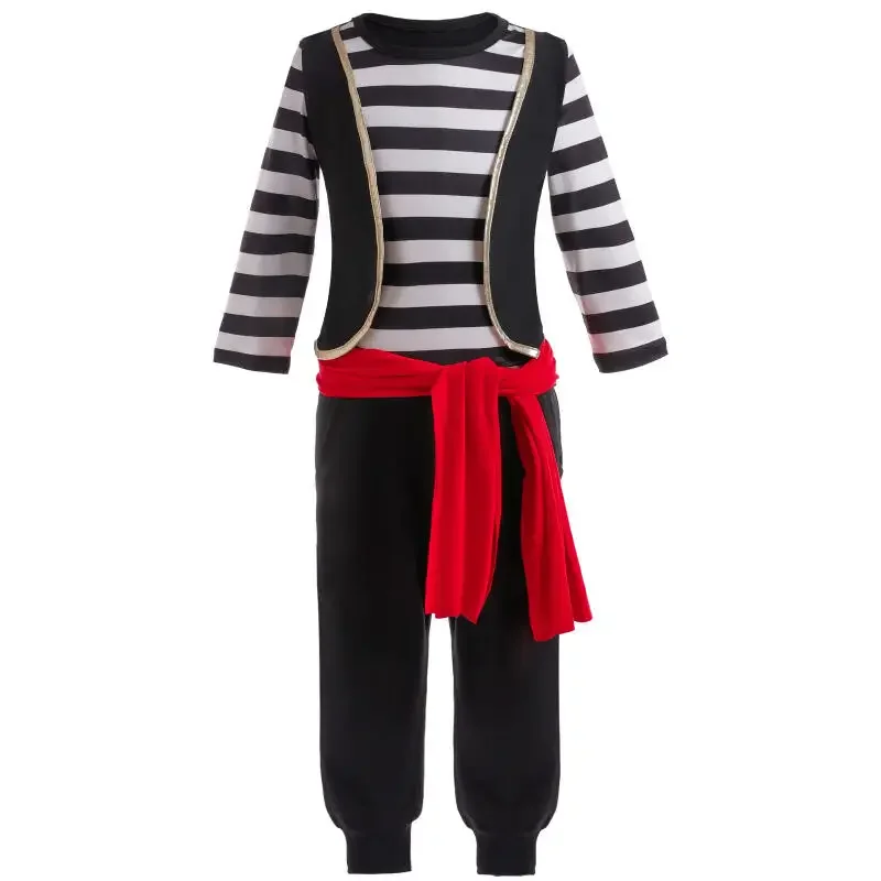SN552024 Pirate Costumes for Kids Halloween Carnival Jack Cosplay Set Boys Girls Pirate Toy Cosplay Accessories Piracy Outfi$@1w