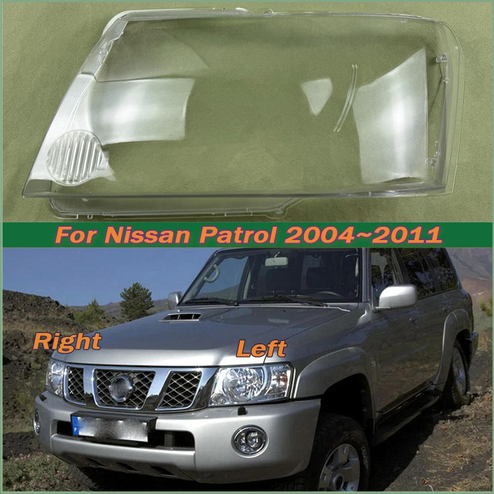 

Car Front Headlight Cover Auto Headlamp Lampshade Lampcover Head Lamp light glass Lens Shell Caps For Nissan Patrol 2004~2011