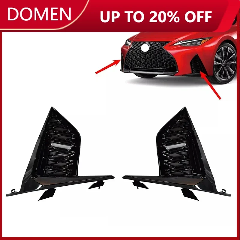 

Front Bumper Fog Light Lamp Grill Grille with Hole for Lexus IS IS250 IS300 IS350 IS500 F-SPORT F SPORT 2021 2022 2023 2024