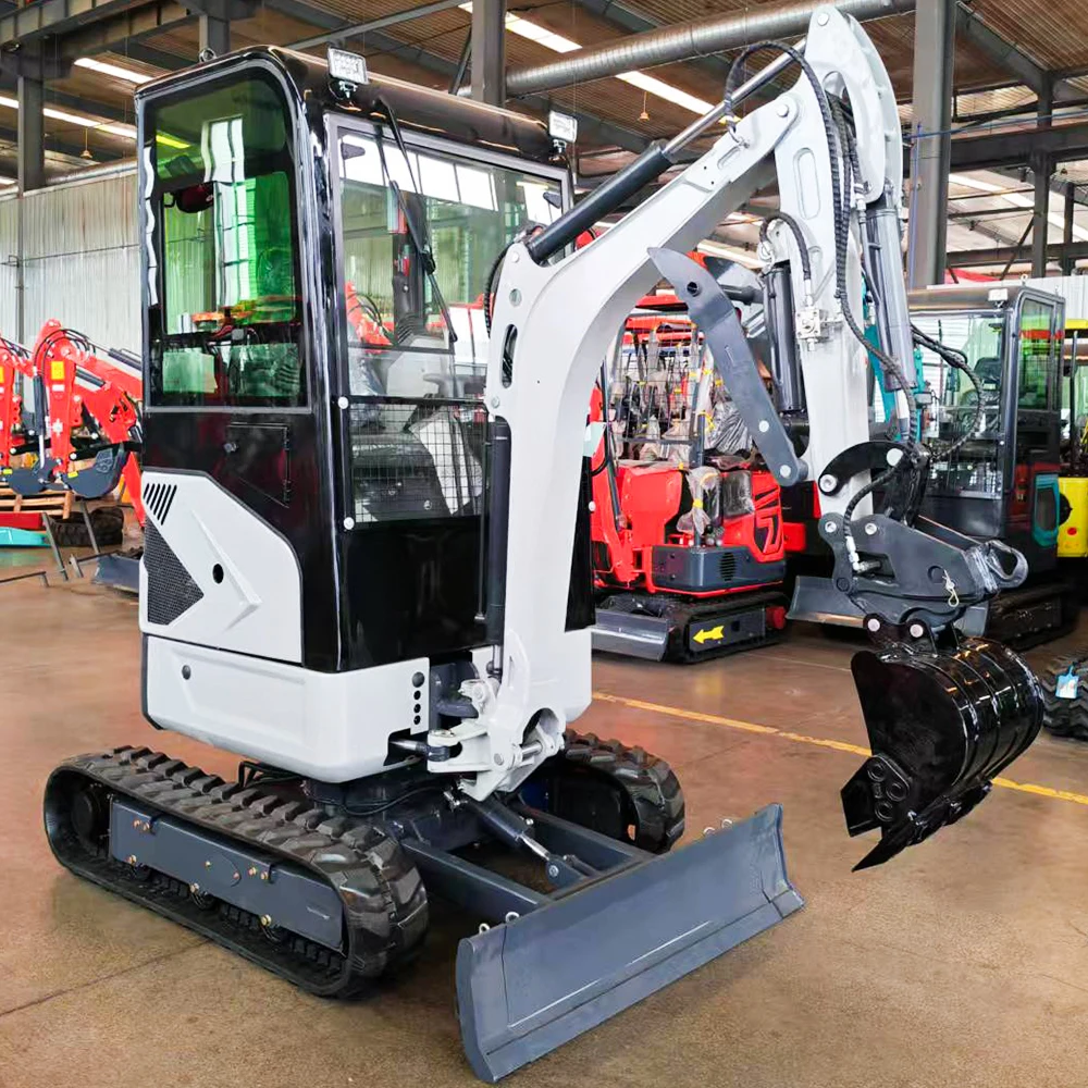 Hydraulic 1.6 Ton Mini Crawler Excavator Digger Customized Earthmoving Compact Machine CE EPA for Farm Garden Use