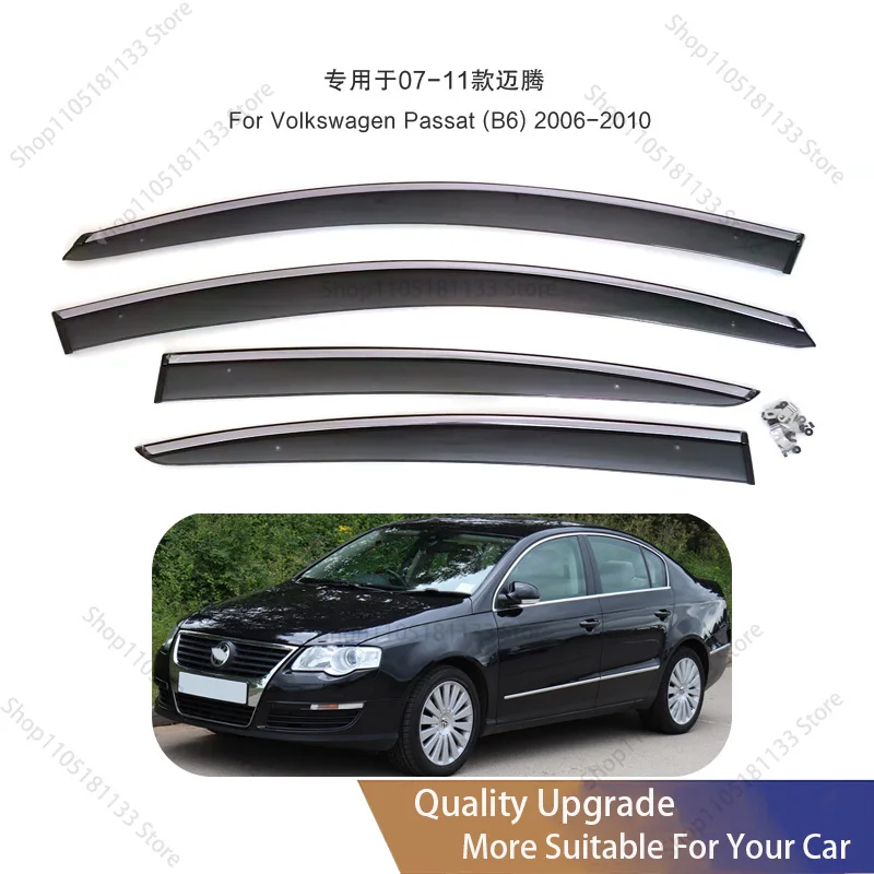 High Quality Window Visor For Volkswagen Passat B6 2006-2015 Door Window Vent Deflectors Rain Guards Weather Shield