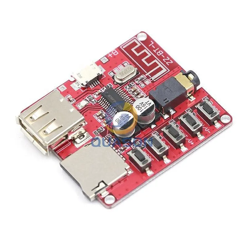 Bluetooth MP3 decoding module audio receiver board lossless car speaker amplifier modification Bluetooth 4.1 circuit DIY