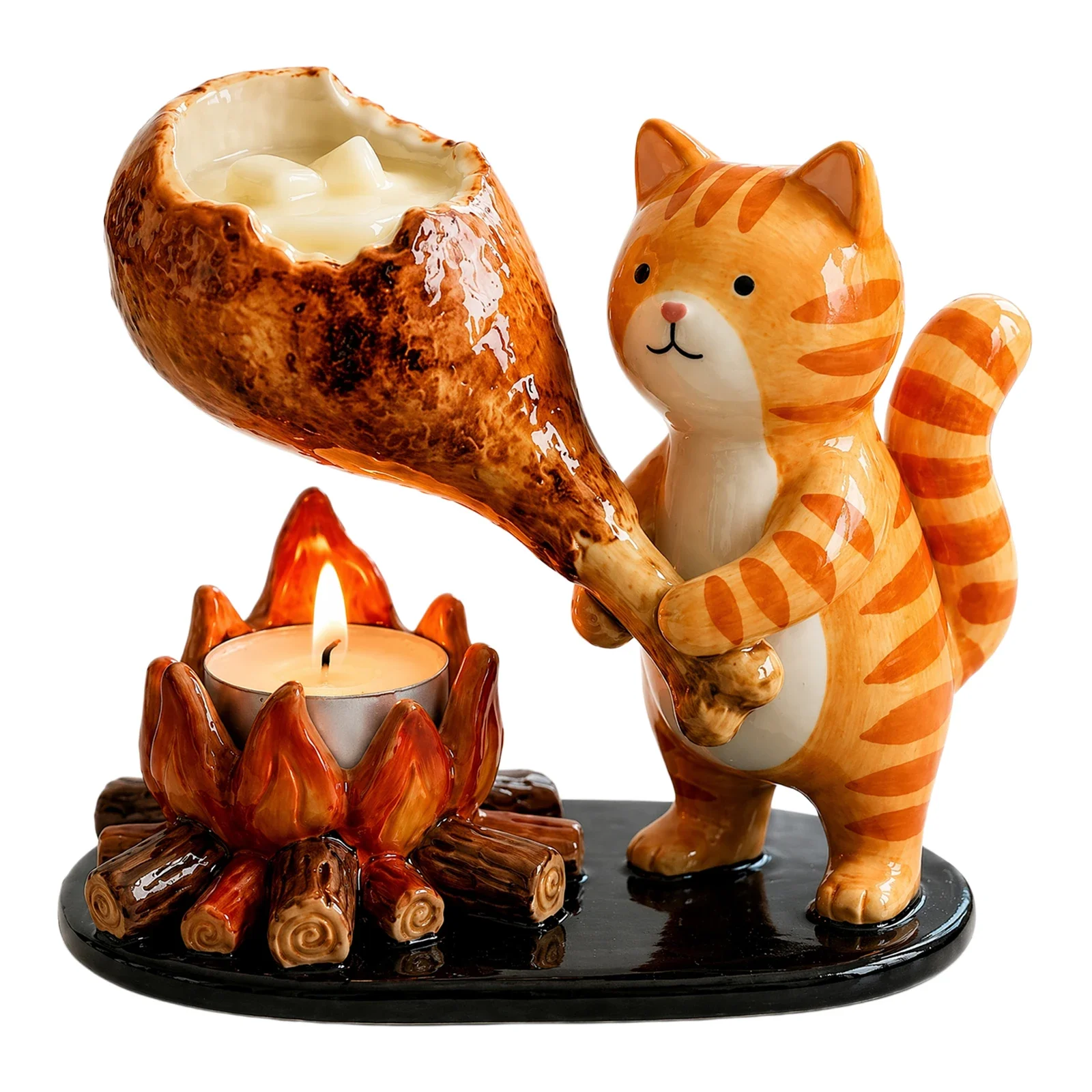 Campfire Animal Tealight Holder Reusable Cute Animal Decorative Candle Holder Multi-Purpose for Home Office Desktop Decorations