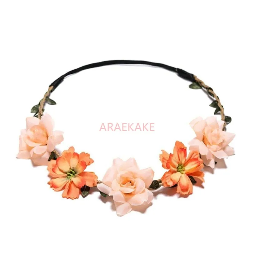 1pcs Women Charm Flower Wedding Floral Headband Flower garland