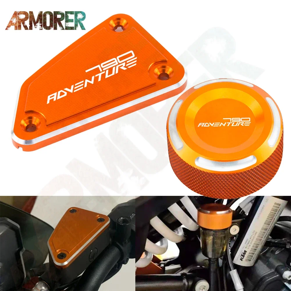 Motorcycle Front & Rear Brake Fluid Cap Master Cylinder Reservoir Cover For KTM 790 ADV 790ADV 790 ADVENTURE 2019 2020 2021 2022