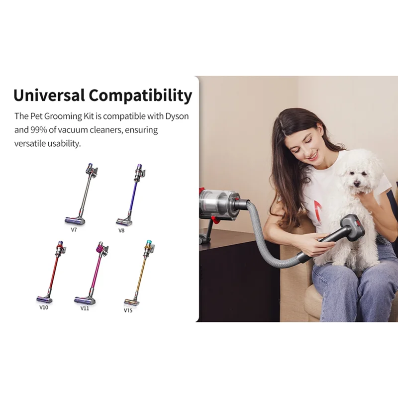 

INLIG-Pet Hair Removal Tool For Dyson V7 V8 V10 V11 V15 Vacuum Cleaners Long Or Short Haired Dogs And Cats Pet Brush Durable Gra