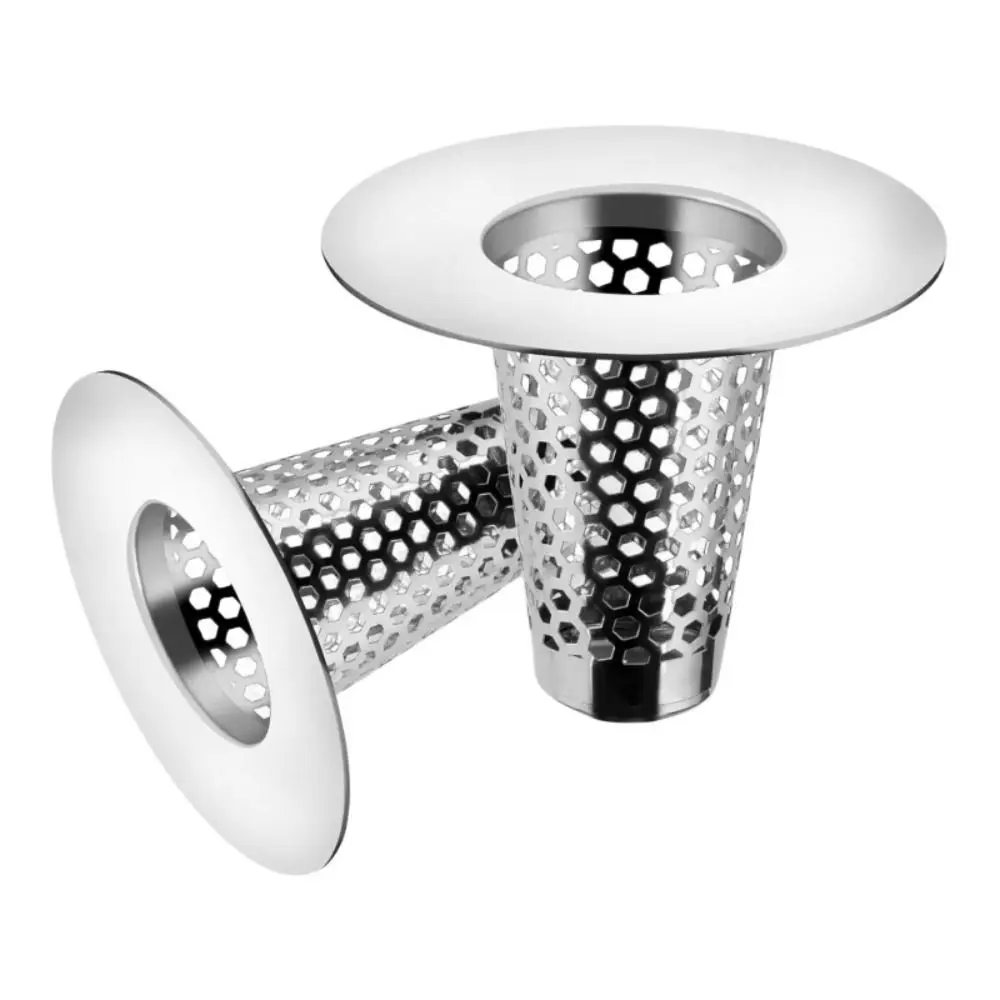 Aço inoxidável Metal Drain Coador, Anti-Odor, Prevenção do cheiro, Rede de filtro de esgoto, Prevenção de insetos Mesh, 3 Pcs