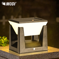 Square Solar Post Light IP65 Waterproof | 3-Color Modes (Yellow/White/Warm) | Outdoor LED Lamp for Garden Yard Pathway Lighting