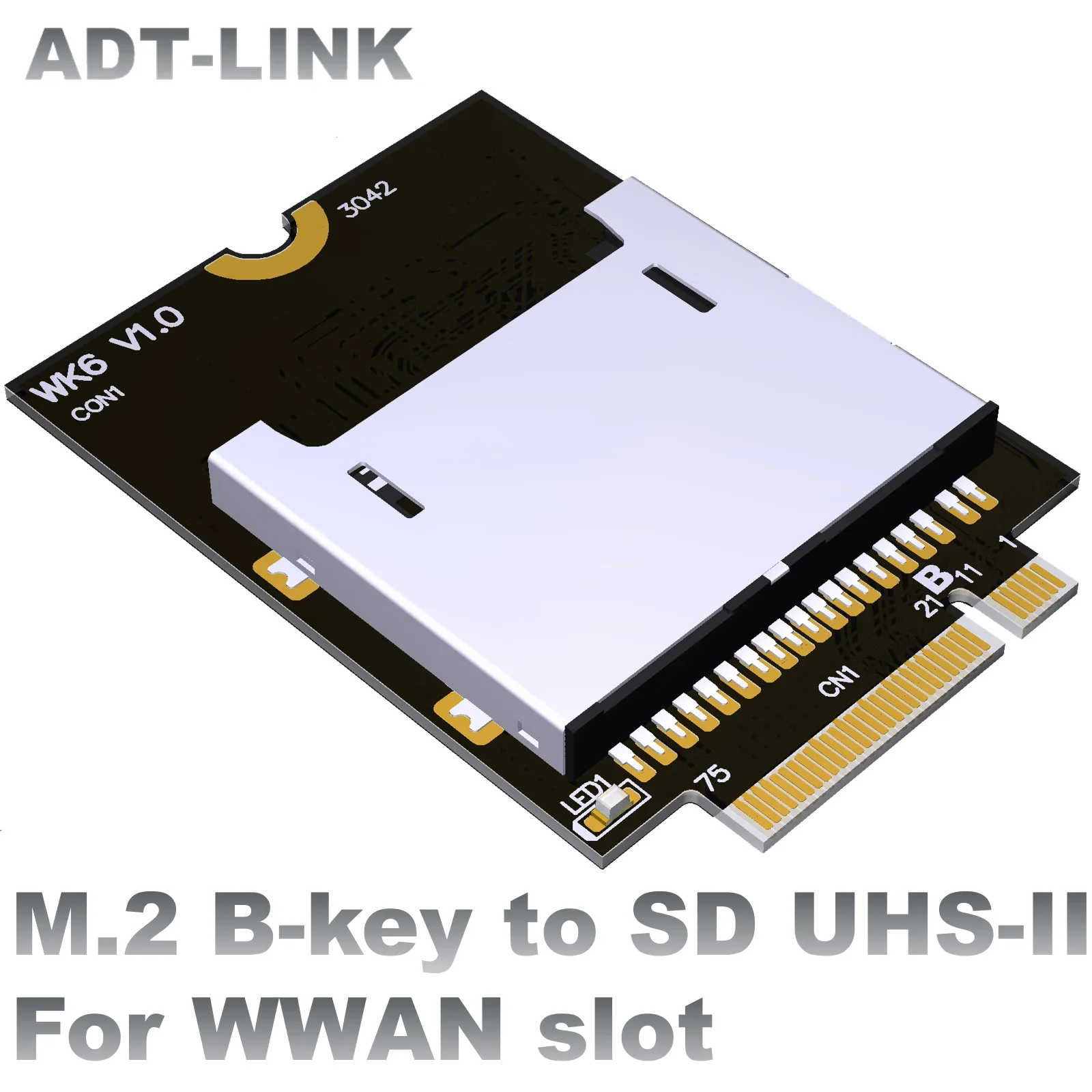 Laptop M.2 B-Key to Memory Card SD 4.0 UHS II SSD Converter M.2 Key-B WWAN 4G Slot SD 4.0 UHS-II USB 3.0 Adapter Board NGFF 3042