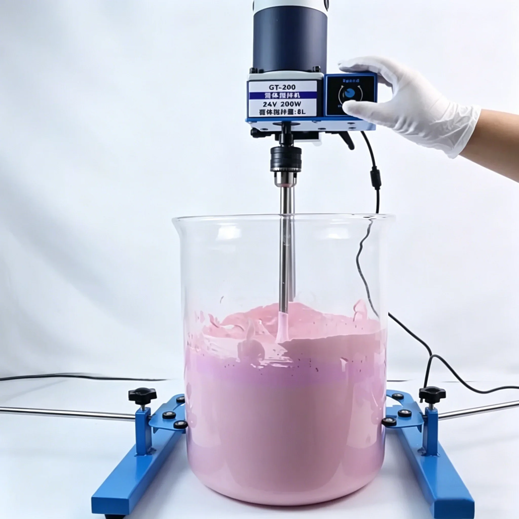 

Electric Paste Mixer 90/140/200W, 1-8L Capacity, 400RPM Adjustable Speed, Lab & Industrial Stirrer for Cosmetic/Cream/High Visco